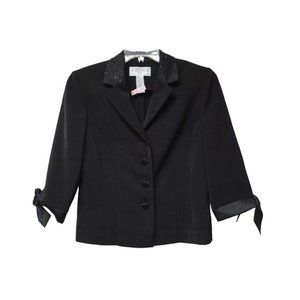 90s - 00s  Jessica Howard black party jacket / blazer . size 12P